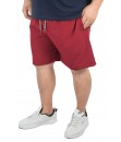 Short Bermuda Tactel Elastano Extra Grande Plus size Liso Vermelho